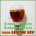 หลอด LED 5W 12VDC แสงสีวอร์มไวท์ อลูมิเนียม  ขั้วE27 1lot(5หลอด) 1 หลอด=110 บาท 